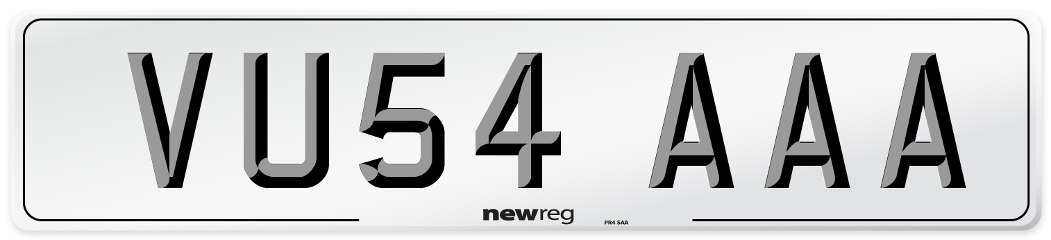 VU54 AAA Number Plate from New Reg